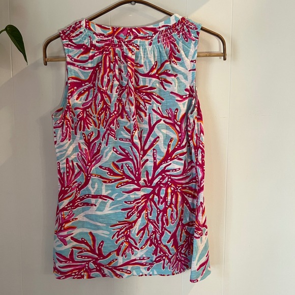 Lilly Pulitzer Underwater Escape Coral Reef Essie Tank Top Sleeveless Women's M - Picture 3 of 8